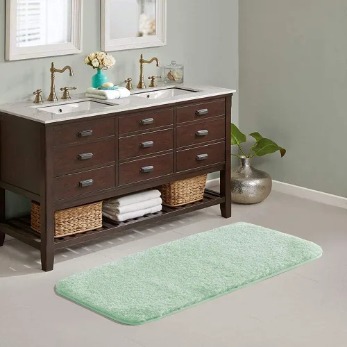 Miniatura 27 de Suchtale - Alfombra de baño antideslizante, tapete de baño de microfibra suave, absorbente de agua, peluda, lavable a máquina, para regadera, 16 x