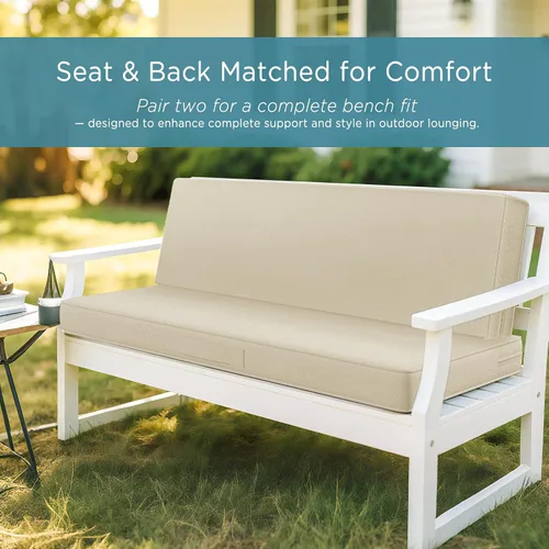 Miniatura 7 de Codi Cojín de banco para exteriores de 36 pulgadas, doble impermeable, cojines de repuesto para muebles de patio, columpio, porche, sofá, 36 x 18 x
