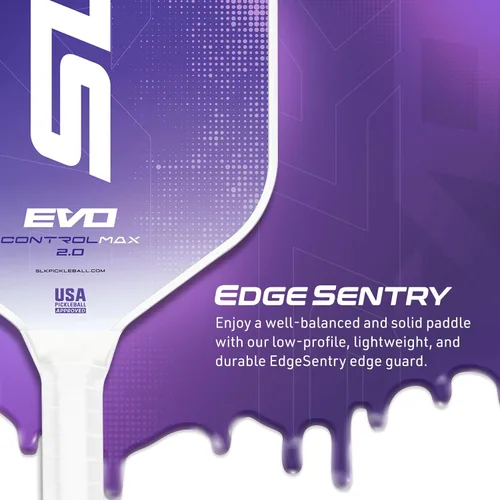 Miniatura 6 de Selkirk Sport SLK Evo Pickleball Paletas Evo Power, control e híbrido Pala de pickleball de fibra de vidrio o fibra de carbono Control Púrpura