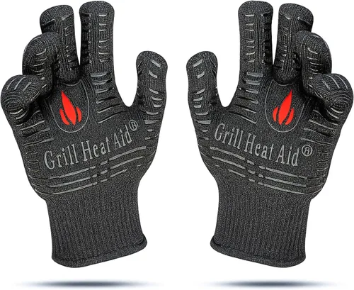 Miniatura 10 de Guantes de parrilla y barbacoa GRILL HEAT AID para asar y cocinar, Algodón