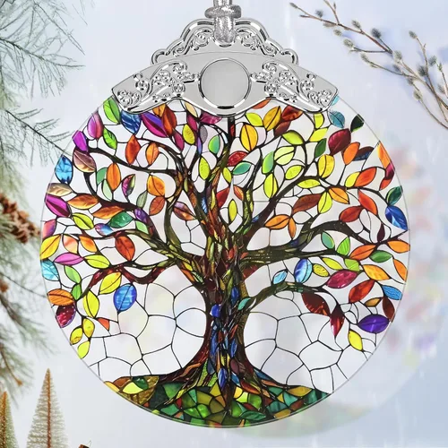 Miniatura 12 de Jocidea - Adorno de Vidrio Manchado de Elfo Mariposa - Adorno Navideño - Adornos Navideños para Árbol - Ideas de Regalos de Vacaciones - Intercambio