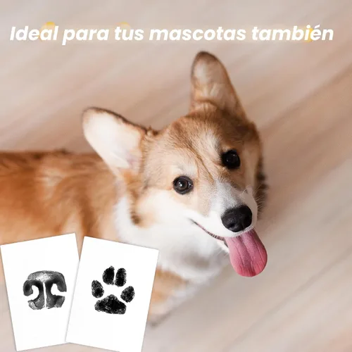 Miniatura 5 de Kit de 4 huellas y manos sin tinta para bebés, kit de huellas y huellas para perros, gatos, mascotas, almohadilla de tinta de tacto limpio