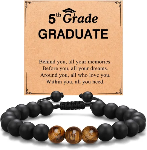 Pulsera de Hombre UNGENT THEM de Piedra Natural, Regalo de Graduación, Cumpleaños, Navidad, San Valentín para Adolescentes, Hijo, Papá, Hermano