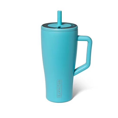 Miniatura 26 de BrüMate Era Vaso térmico con asa y pajilla, 40 onzas, 100% a prueba de fugas, con tapa, hecho de acero inoxidable, base apta para portavasos, moca