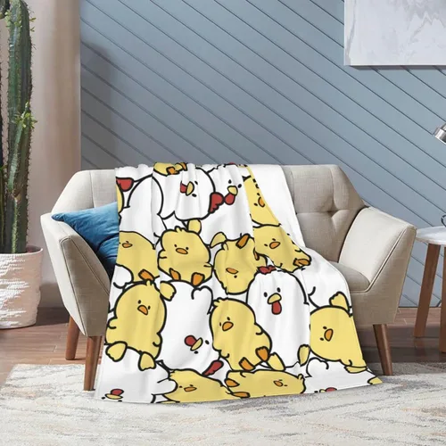 Miniatura 2 de Manta de pollo, linda manta de gallina de dibujos animados súper suave y cálida, para niñas, regalos para sofá, dormitorio, sofá oficina, manta