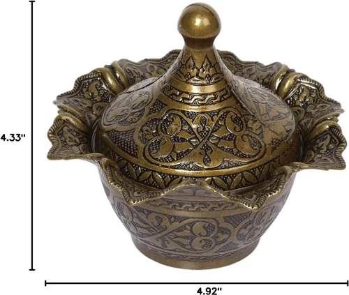 Miniatura 8 de Alisveristime Gultas - Azucarero grande de aleación de zinc con tapa (verde antiguo)