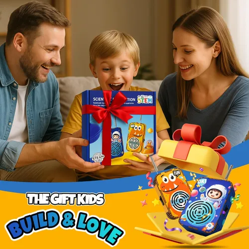 Miniatura 7 de Juguetes STEM para niños de 5 a 12 años, kit de construcción de Walkie Talkie DIY para jugar al aire libre, kits de ciencia para niños de 8 a 10 8 a