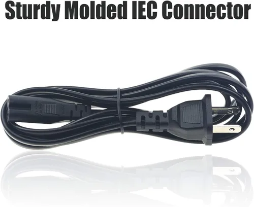Miniatura 3 de Cable de CA de 2 clavijas de 6 pies compatible con Sony Asus Acer Toshiba cargador de laptop Samsung LG TCL LED LCD TV Monitor Mini Nevera PS3 PS4