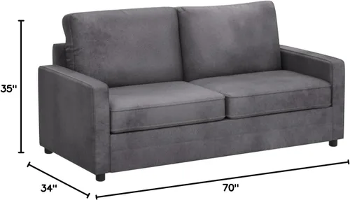 Miniatura 2 de Container Furniture Direct Rosina Sofá cama convertible con colchón de resortes interiores y marco de metal duradero, capacidad de 500 libras, sofá