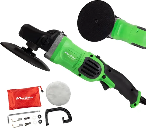 Maxshine Pulidora rotativa M1300 Pro de 7 pulgadas, 1300 W, 6 velocidades, rosca de 5/8 pulgadas, herramienta de detallado automático para 7" M1300