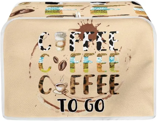 Miniatura 38 de chaqlin Cubierta para tostadora con estampado de chocolate, 2 rebanadas, resistente a las manchas, cubierta para horno de pan de diseño divertido