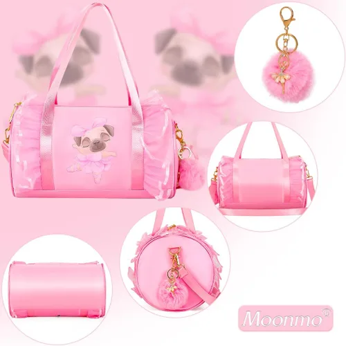 Miniatura 2 de Moonmo Bonita bolsa de baile de ballet, bolsa de vestir tutú, impermeable, ligera, bolsa de baile rosa para niñas, Pinkdanceb-perro
