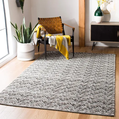 Miniatura 12 de SAFAVIEH Kilim Collection - Alfombra de pasillo de 2 pies 3 pulgadas x 7 pies, color gris, hecha a mano, de lana plana, ideal para zonas de alto