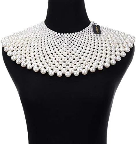 Miniatura 3 de Collar con babero grueso CCBcristalperla de resina de cuentas de cadena de cadena de declaración collar de joyería para mujer