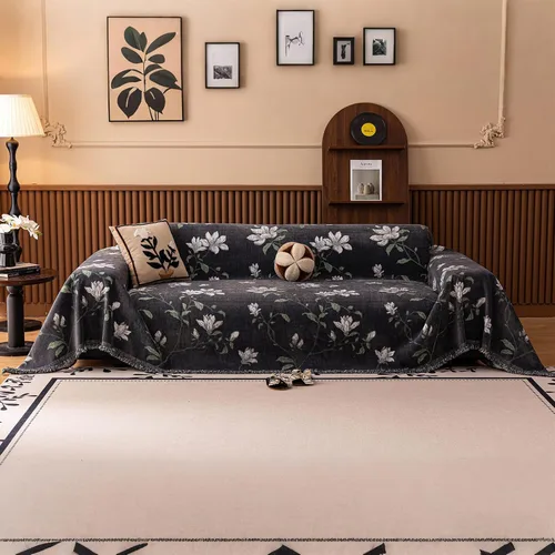 Miniatura 27 de VClife Soft Couch Cover, Vintage Brown Floral Jacquard Couch Covers for Dog, French Cottage Botanical Sofa Cover for 2 Cushion Sofa, Washable
