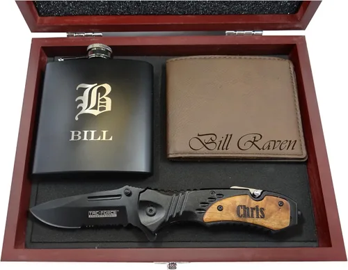 Conjunto de regalo para padrinos de boda, regalo para padrinos de boda, caja de regalo para padrinos de boda, regalo para el padrino, cuchillo