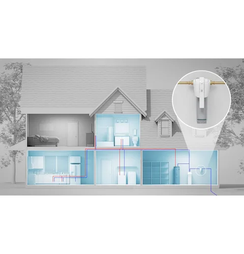 Miniatura 2 de GE Sistema de filtro de agua Smart Home + filtro de repuesto prémium (FTHLM) Sistema de filtración de agua que reduce el plomo, el olor y más