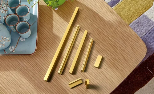 Miniatura 2 de Goo-Ki - Tiradores de gabinete de 12 piezas – Tiradores de cajón de latón cepillado claro de 3 pulgadas (76mm) con centros de agujeros – Tiradores