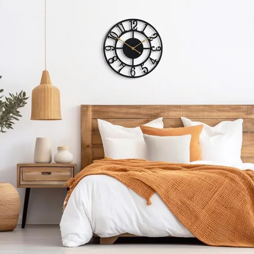Miniatura 5 de LEIKE - Reloj de pared con números arábigos de 10 pulgadas, funciona con pilas, negro, silencioso y sin tictac, relojes de pared para decoración