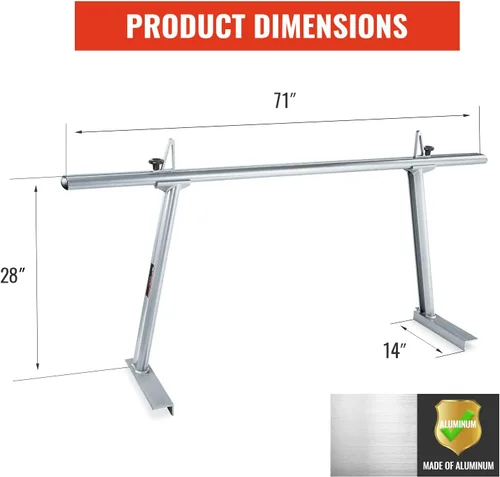 Miniatura 2 de APX25 Escalera de aluminio extensible para camioneta, Plateado