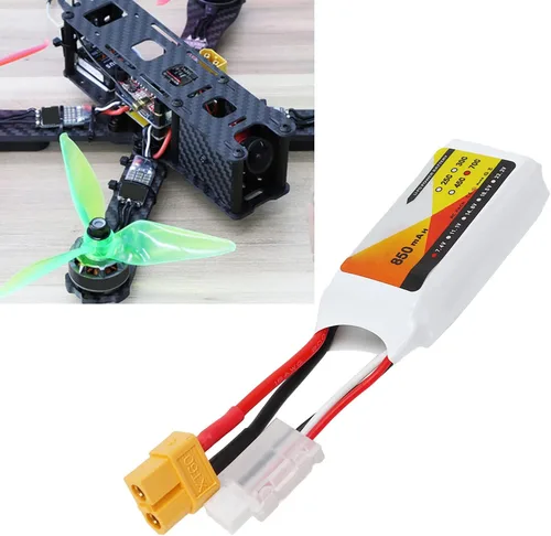 Miniatura 2 de 70C LiPo Batería 2s lipo Alta Tasa de Descarga Profesional Portátil Enchufe 850mah 2S Reemplazo RC Coche LiPo Batería 2S 650mah para RC Toy Store