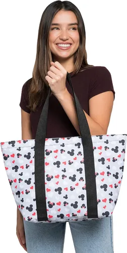 Miniatura 3 de Disney Bolsa de viaje con cremallera y estampado de iconos de Mickey y Minnie Mouse