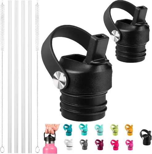 Miniatura 13 de Tapa de popote para Hydroflask, tapas con popote para Hydro Flask de boca estándar de 18, 21, 24 onzas, tapa deportiva de repuesto para tapa Alpine
