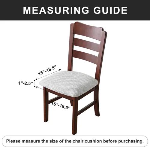 Miniatura 3 de Genina Fundas de asiento impermeables para sillas de comedor, fundas de asiento de silla de comedor, fundas de asiento de cocina, fundas de asiento