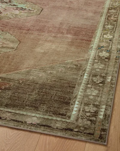 Miniatura 12 de Loloi Magnolia Home de Joanna Gaines Sinclair Collection SIN-06 - Alfombra decorativa tradicional de 2 pies 3 pulgadas x 3 pies 9 pulgadas, altura