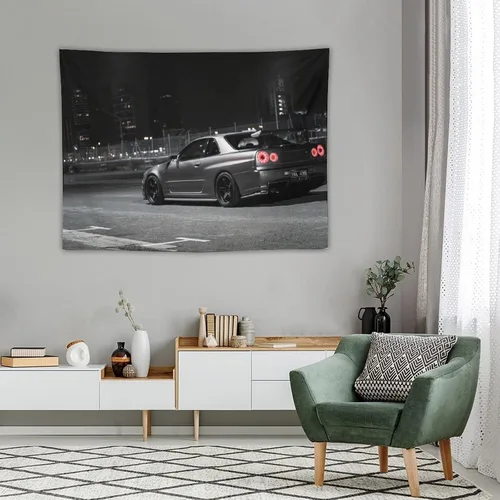 Miniatura 4 de QLAZO Super R34 - Tapiz de pared para colgar en la pared, decoración de pared para dormitorio, sala de estar, dormitorio, picnic, 30 x 40 pulgadas