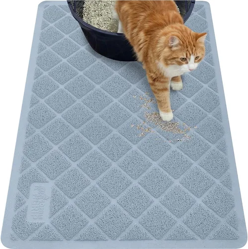 Miniatura 48 de Gorilla Grip - Tapete para atrapar la arena del arenero de gatos, 100% impermeable, fácil de limpiar, respaldo texturizado, suelos más limpios, se