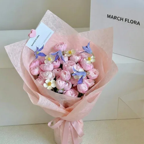 Miniatura 2 de BBJ WRAPS Papel de flores de algodón coreano, no tejido, impermeable, para ramo floral, papel de seda para suministros de floristería, 22.8 x 22.8