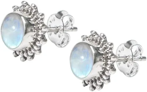 Miniatura 4 de Aretes tipo dormilona hechos a mano de plata de ley 925 para mujeres y niñas, regalos de Navidad