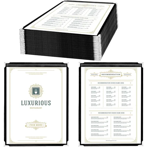 Miniatura 6 de 25 unidades de fundas para menú – de una página, compatible con papel de 8.5 x 11 pulgadas, soporte para menú, fundas para menú de restaurante