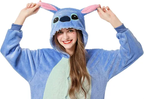 Miniatura 7 de Grilong Disfraz de mameluco de punto de Halloween unisex para adultos, pijamas de punto