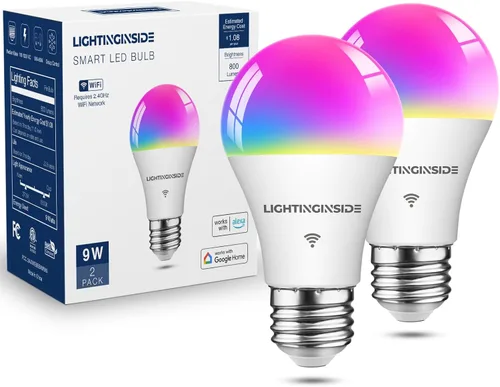 Miniatura 12 de Lightinginside - Bombillas inteligentes de 60 W equivalentes, bombilla WiFi inteligente compatible con Alexa/Google Assistant/Smart Life, A19 E26
