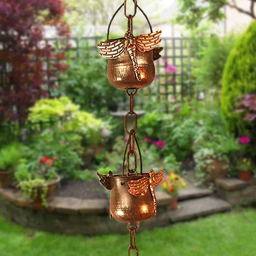 Miniatura 7 de Cadena de hierro decorativa con diseño de libélula