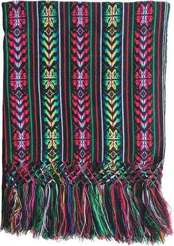 Miniatura 2 de ALKIMIA INC Chal Rebozo colorido hecho a mano mexicano