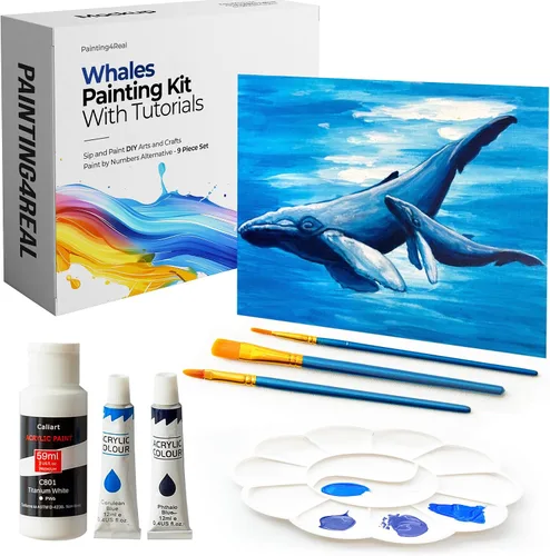 Miniatura 21 de Kits de clase de pintura para adultos con tutoriales en video, aprende a pintar radiant retriever, cómo pintar con juegos de pintura acrílica