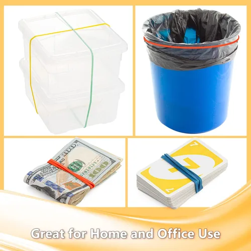 Miniatura 6 de Bilinny Bandas de goma grandes resistentes, 1/2 libra, 7 x 1/8 pulgadas, fabricadas en Estados Unidos, bandas de goma para el hogar y la oficina, 4