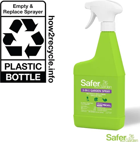 Miniatura 8 de Safer Garden 3 en 1 Fungicida, acicida e insecticida en aerosol listo para usar, espray de 24 onzas – Mata insectos y ácaros – Controla y previene