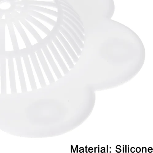 Miniatura 3 de uxcell Colador para fregadero de cocina, tapón de eliminación de fregadero de silicona, colador de pelo flexible, color blanco, 2