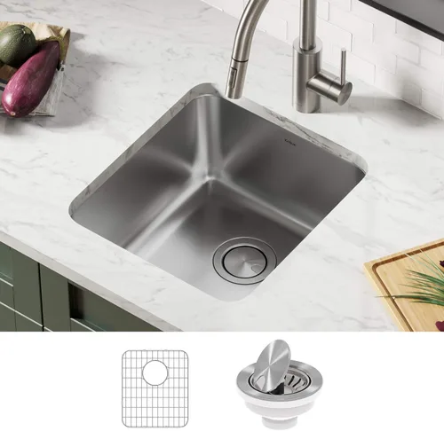 Miniatura 15 de Kraus Dex 33-pulgadas bajo montaje de acero inoxidable calibre 16 fregadero de cocina de un tazón, KD1US33B