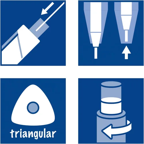Miniatura 3 de STAEDTLER Triplus - Lápices mecánicos micro, plomo #2 de 0.051 in con borrador giratorio, agarre triangular ergonómico, incluye 6 repuestos, plomo