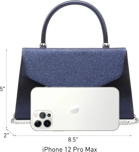 Miniatura 93 de Dasein Bolso de noche para mujer, embragues de fiesta, bolsos de boda, cóctel, baile de graduación, bolsos con purpurina esmerilada