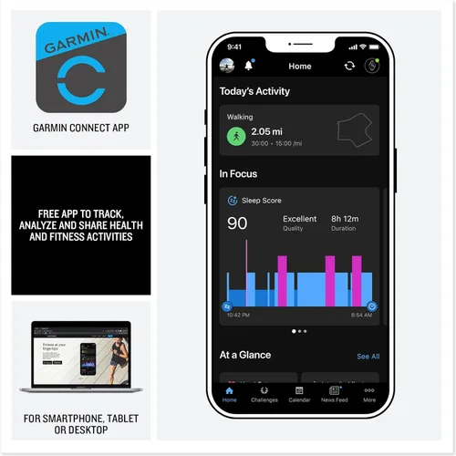 Miniatura 7 de PlayBetter Garmin Instinct 3 Alpine Rush AMOLED (citrino, 1.772 in) caja de regalo de reloj inteligente GPS para exteriores, linterna integrada