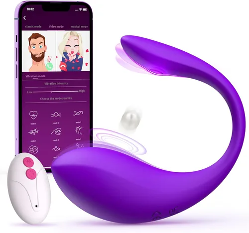 Miniatura 9 de Vibrador portátil con APP y control remoto, juguetes sexuales para mujer con 9 modos de vibración, juguetes sexuales femeninos para mujeres