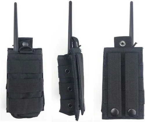 Miniatura 7 de Molle Tactical - Funda universal de nailon para radio compatible con Baofeng Midland Motorola Walkie talkies