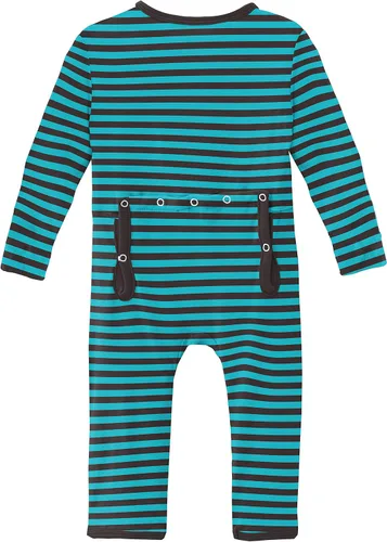 Miniatura 2 de KicKee - Overol estampado con cremallera, ropa de bebé súper suave, ropa de dormir de una pieza para bebés y niños