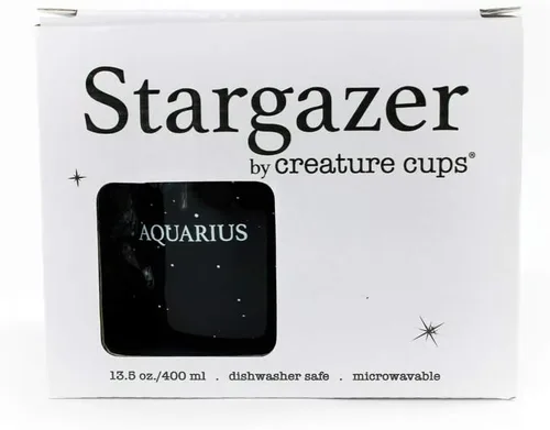 Miniatura 6 de Creature Cups Aquarius - Taza de cerámica - Taza de café de astrología de 13.5 onzas con rasgos del horóscopo en el interior Géminis